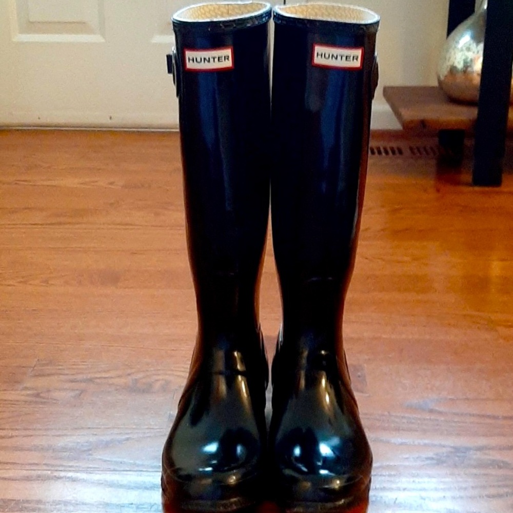 Hunter Rain Boots Tall/Glossy Black